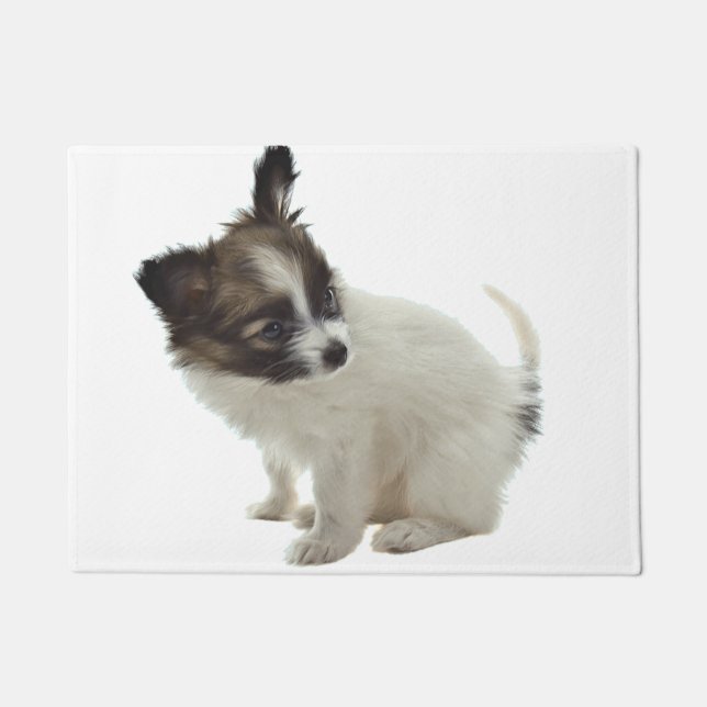 papillon pup doormat (Front)