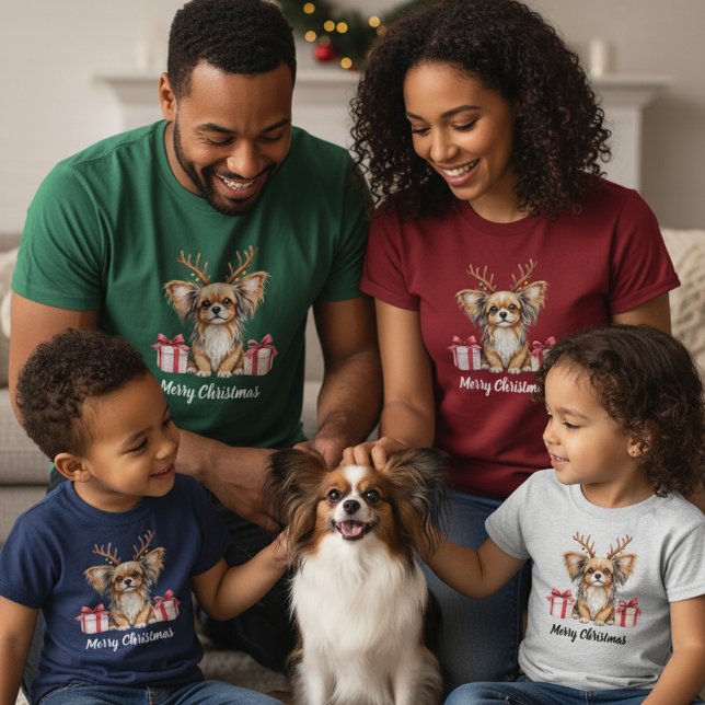 Papillon Reindeer T-Shirt (Creator Uploaded)