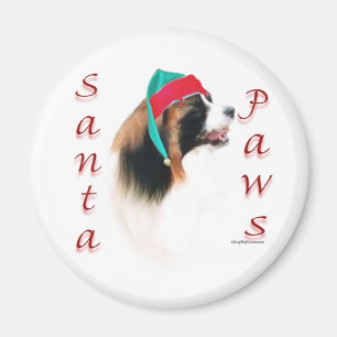 Papillon Santa Paws Magnet