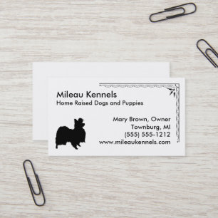 Papillon Silhouette Business Card