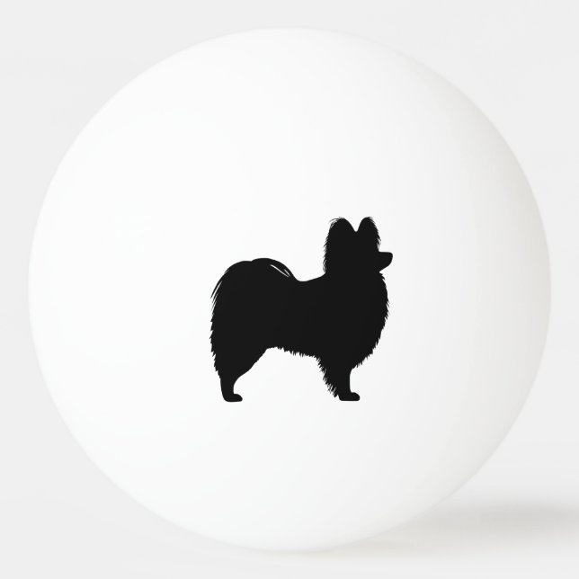 Papillon Silhouette Ping Pong Ball (Front)