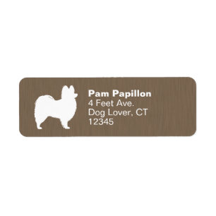 Papillon Silhouette Return Address Label