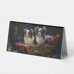 Papillon Snowy Sleigh Christmas Decor