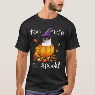Papillon Too Cute To Spook Halloween Dog Sticker T-Shirt