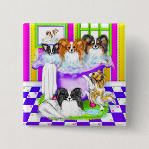 Papillon Tub Full 15 Cm Square Badge