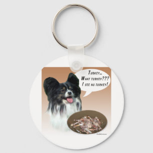 Papillon Turkey Key Ring
