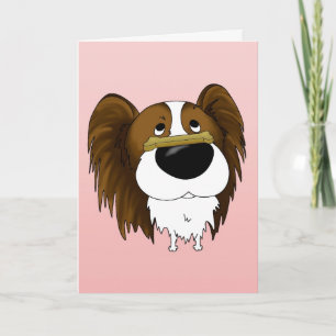 Papillon Valentine's Day Card