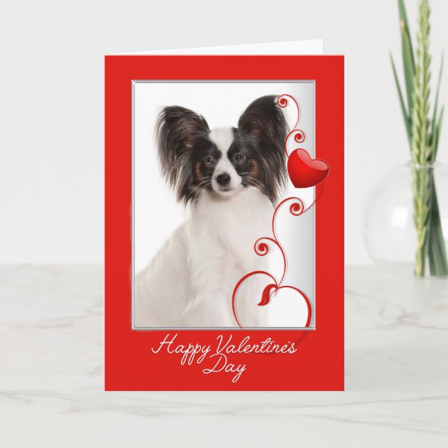 Papillon Valentine's Day Card (Front)
