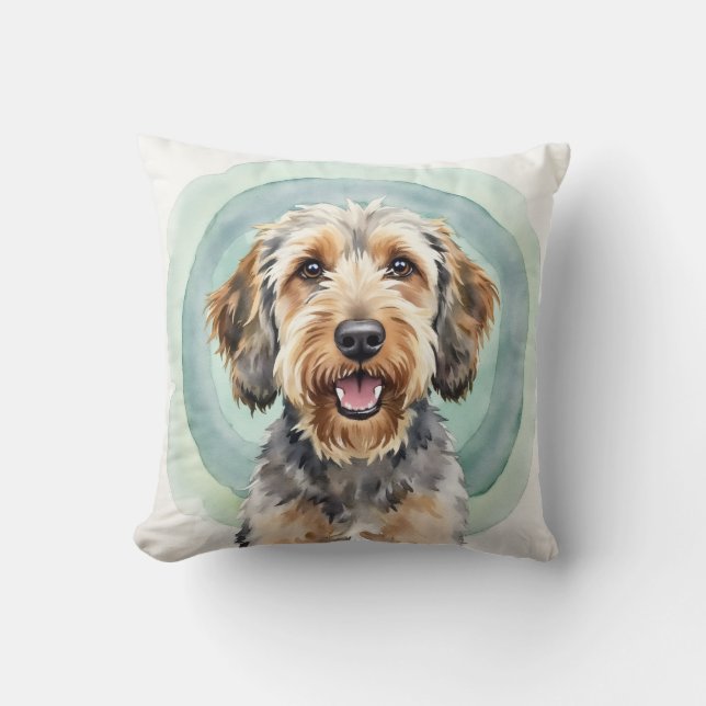 Papillon Watercolor Butterfly Pattern Art Cushion (Front)