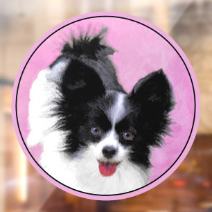 Papillon (White and Black) Painting - Dog Art