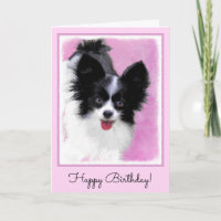 Papillon (White and Black) Painting - Dog Art