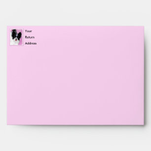 Papillon (White and Black) Painting - Dog Art Envelope