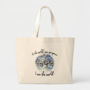 Papillon World2 Large Tote Bag