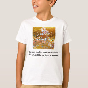 Papillons/ butterflies -French children's shirt