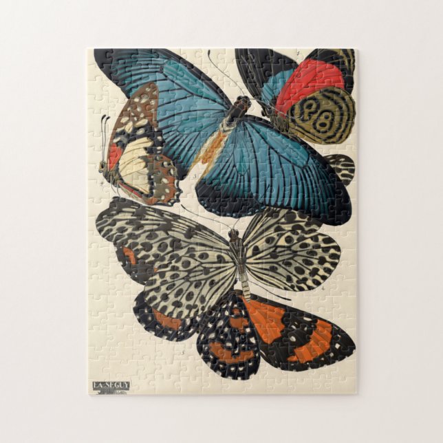 Papillons, Butterflies, Plate No.11 by E. A. Seguy Jigsaw Puzzle (Vertical)