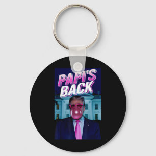 Papi's Ck Donald Trump Daddys Home Blowing Bubbleg Key Ring