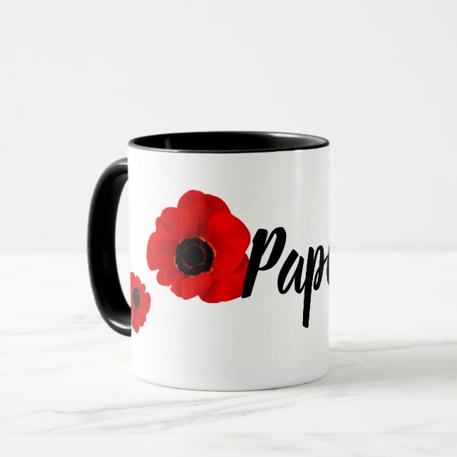 Papi's Poppies Mug (Front Left)
