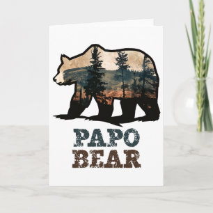 Papo Bear Vintage Retro Funny Card