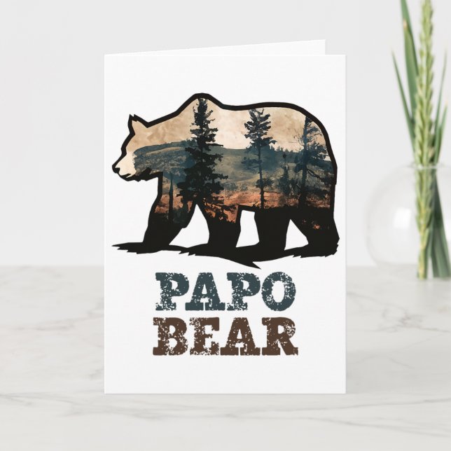 Papo Bear Vintage Retro Funny  Card (Front)