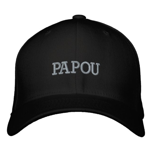 Papou Embroidered Baseball Cap (Front)