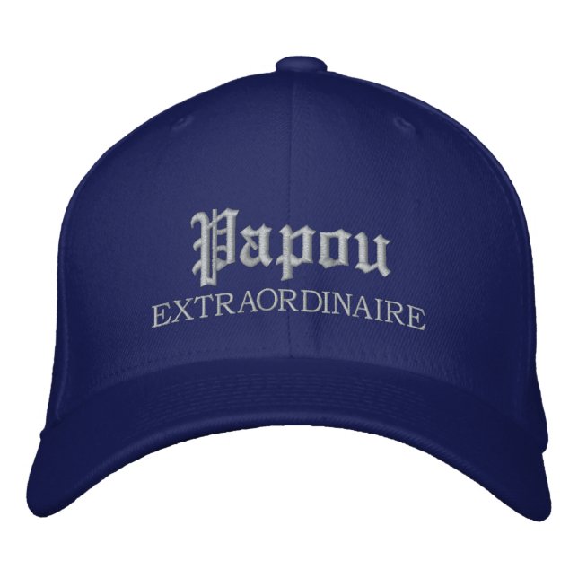 Papou Extraordinaire embroidered Cap (Front)