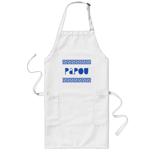 PAPOU GREEK KEY LONG APRON (Front)