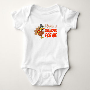 Papou Is Thankful For Me Baby Bodysuit