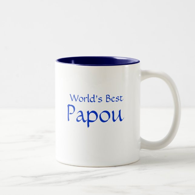 Papou, World's Best Two-Tone Coffee Mug (Right)