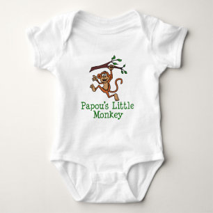 Papou's Little Monkey Baby Bodysuit
