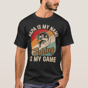 Pappas my name fishing the game mens t-shirt
