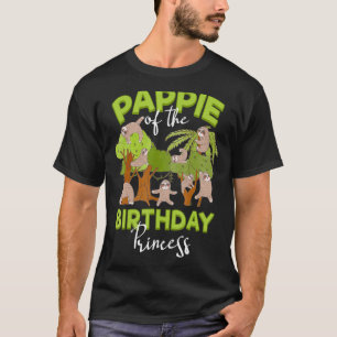 Pappie Of The Birthday Princess Sloth Bday Party C T-Shirt