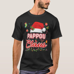 Pappou Claus Matching Family Christmas Santa Pajam T-Shirt