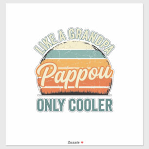 Pappou Like a Grandpa Only Cooler Vintage Shirt_1
