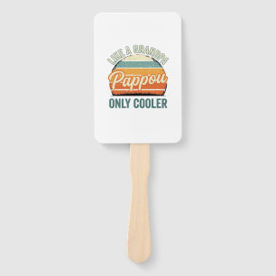 Pappou Like a Grandpa Only Cooler Vintage Shirt_1 Hand Fan