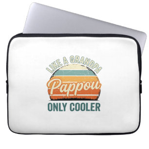 Pappou Like a Grandpa Only Cooler Vintage Shirt_1 Laptop Sleeve
