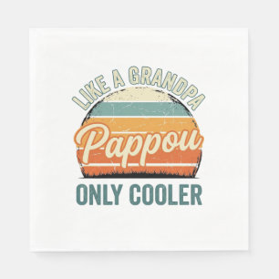 Pappou Like a Grandpa Only Cooler Vintage Shirt_1 Napkin
