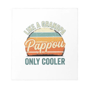 Pappou Like a Grandpa Only Cooler Vintage Shirt_1 Notepad