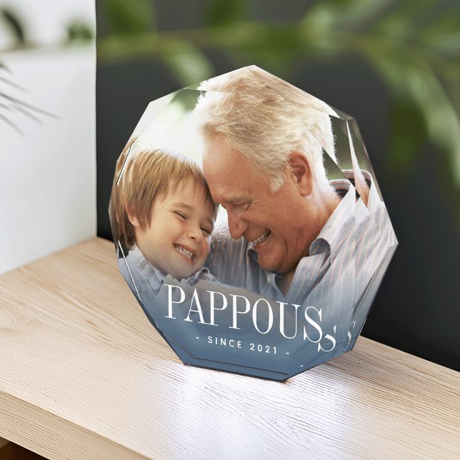 Pappous Grandpa Year Established Photo Block (Creator Uploaded)