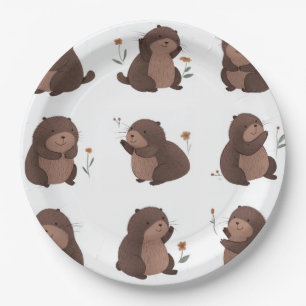 Pappteller "Otto der braune Maulwurf" Paper Plate