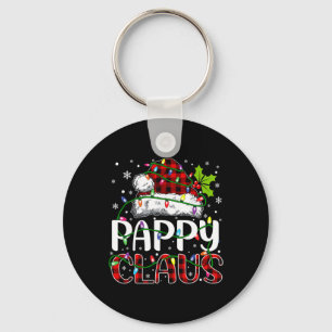 Pappy Claus Christmas Lights Matching Family Xmas Key Ring