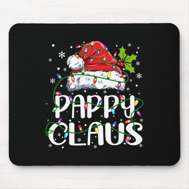 Pappy Claus Christmas Santa Hat Matching Family Xm Mouse Pad (Front)