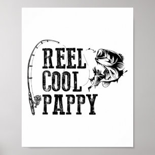 Pappy Fishing Reel Cool Pappy Funny Gift Poster