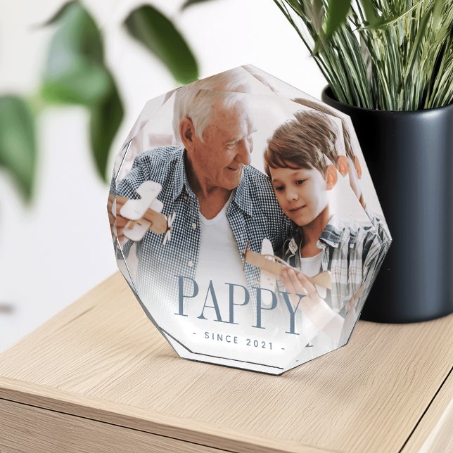 Pappy Grandpa Year Established Photo Block (Creator Uploaded)