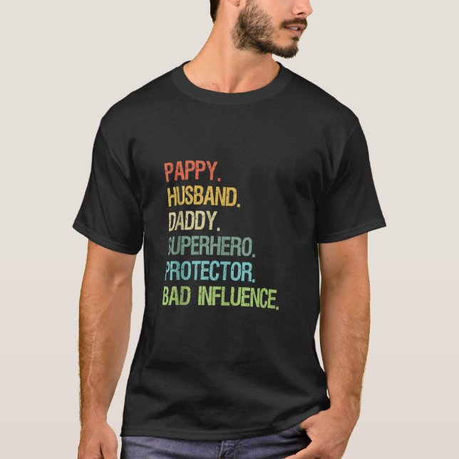 Pappy Husband Daddy Superhero Protector DAD Tank T (Front)