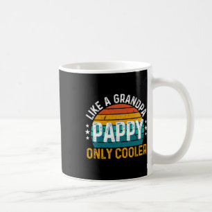 Pappy Like A Grandpa Only Cooler Retro Vintage Fat Coffee Mug