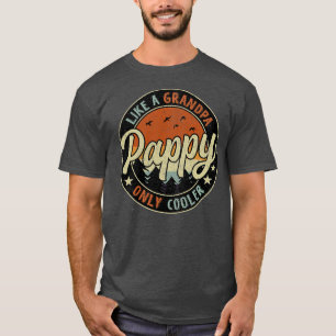 Pappy Like A Grandpa Only Cooler Vintage Retro T-Shirt