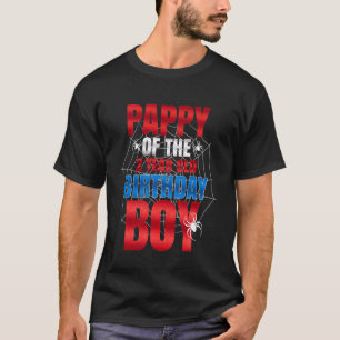 Pappy of The 2 Year Old Birthday Boy Family Spider T-Shirt