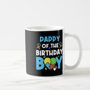 Pappy Of The Birthday Boy Autism Awareness Puzzle Coffee Mug