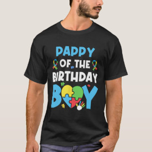 Pappy Of The Birthday Boy Autism Awareness Puzzle T-Shirt