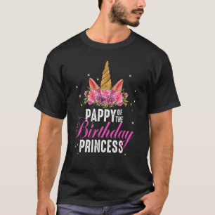 Pappy Of The Birthday Princess Father Girl Unicorn T-Shirt